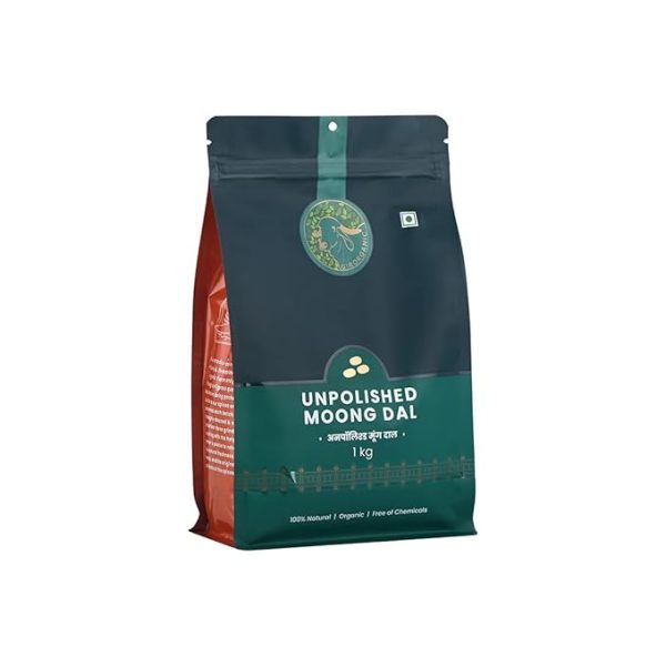 Organic Unpolished  (Green Gram Lentil Peeled) - 1 Kg | Rich In Protein