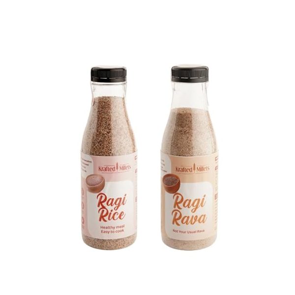 Millet Combo Pack Ragi Rice And Rava |  Rich in Protein & Fiber | Instant And Healthy Food (760 Gram)