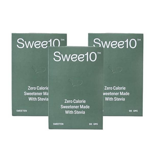 Natural Stevia Sweetener  Zero Calorie Sugar Substitute90 Sachet of 1g (Pack of 3)