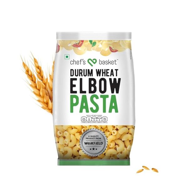 Chef's Basket - Durum Wheat Elbow Pasta|Vegetarian 500 Gm