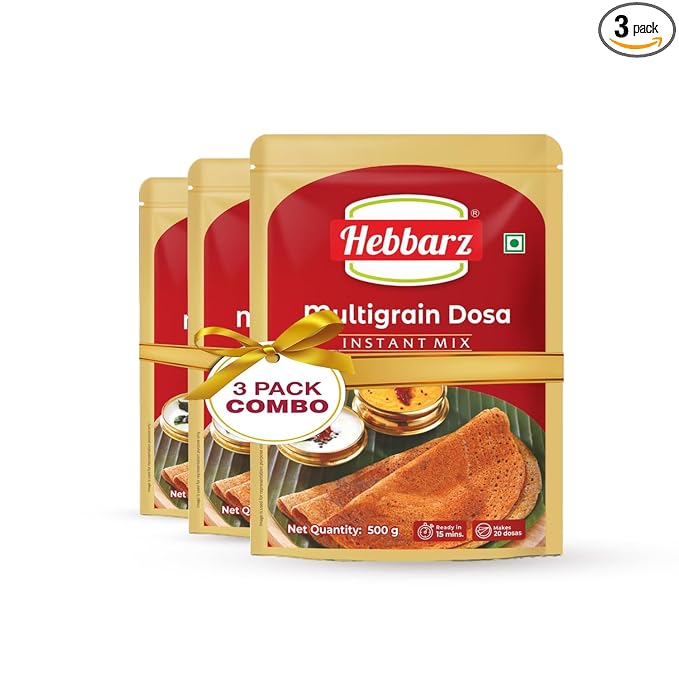 Instant Multigrain Dosa Mix, 1500g (Pack of 3, 500g each) | Protein Rich | Nutrient Rich | High in Fiber