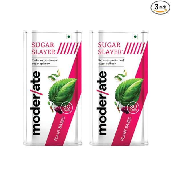 Moderate Sugar Slayer -  Formulated with Natural Ingredients for Sugar Management | 30 Tablets (Pack of 2)
