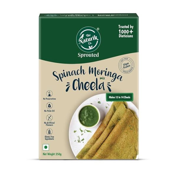 Spinach Moringa Cheela Mix 250g - Ready to Cook Chilla/Dosa Mix| Healthy & Instant Breakfast