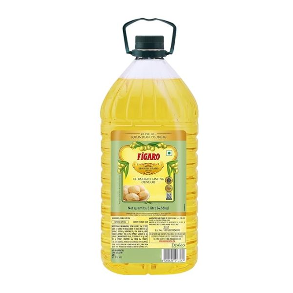 Extra Light Tasting Olive Oil- Ideal for All Indian Cooking- Suitable for Deep Frying- 5L