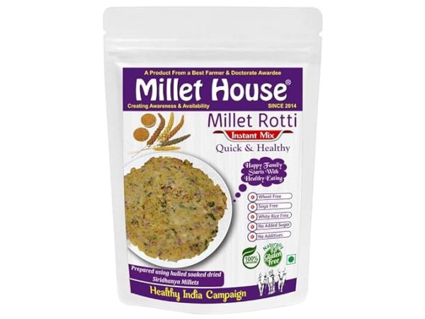 100% Organic Natural Healthy Ready to Use millet roti atta (Pack of 1, 400 Grams)