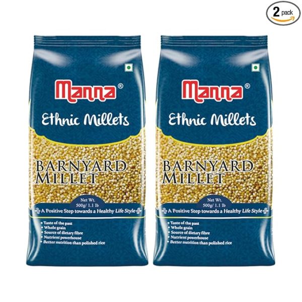 Barnyard Millet 1Kg Unpolished,  Samak rice for fasting, 100% more Fibre than white rice. Natural Grains