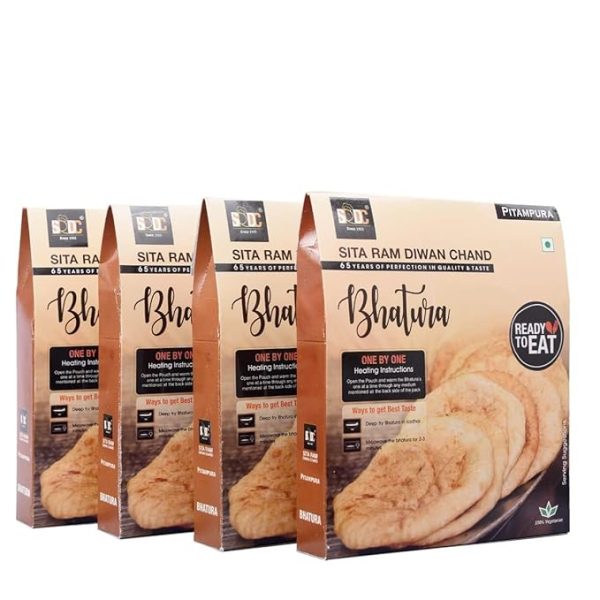 Ready To Eat Bhature 300g Each | No Preservatives | No Artificial Flavors Pack of 4