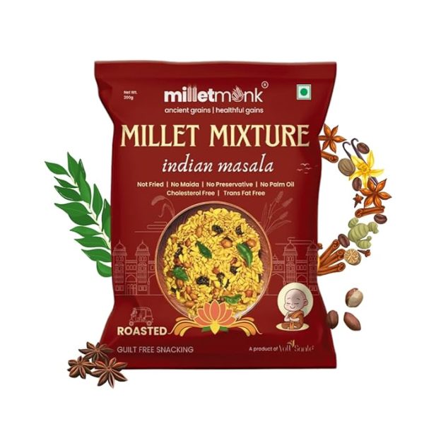 Millet Monk Millet Mixture |Indian Masala Flavor | Healthy Roasted