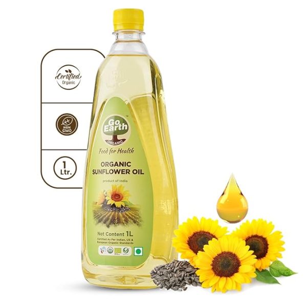Cold Pressed Sunflower Oil | 1 Liter Bottle | Natural Edible Oil for Cooking