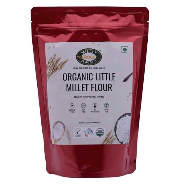 Little Millet Flour | 1 Kg (500g x 2 Packs) | Made with Unpolished Millet Grains