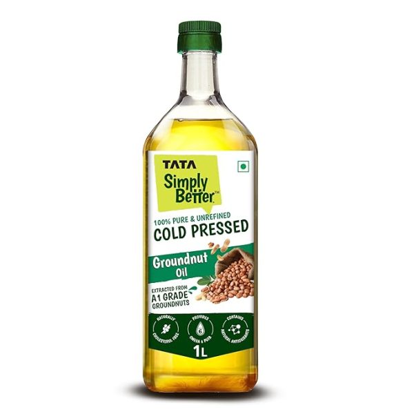 Pure & Unrefined Cold Pressed Groundnut (Peanut) Oil 1L
