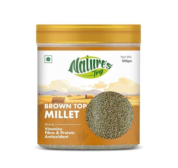 Nature's Try Brown Top Millet, Rich in Vitamins and Protein, 500g