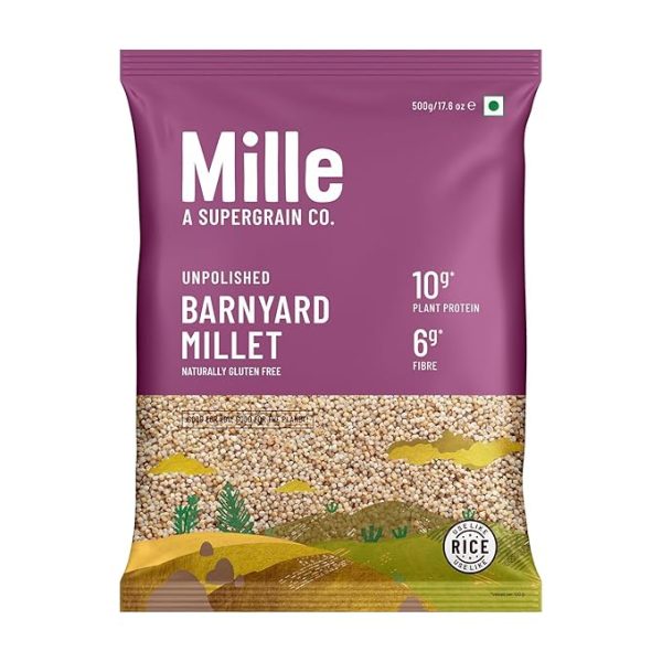 Millet Whole Grain | Barnyard Millet | Unpolished, High Plant Protein and Fibre | High Grade Whole Grain | 500g