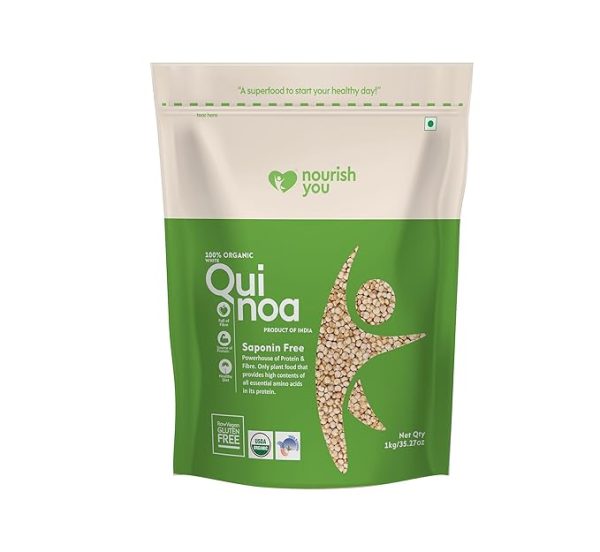 White Quinoa Seeds 1Kg | Raw Healthy Super Food | GlutenFree | Saponin Free100% Wholegrain Cereal