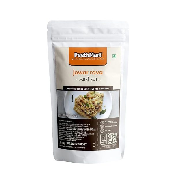 PeethMart Sorghum Millet Flour (Jowar) - Rava/Sooji (Pack of 2)
