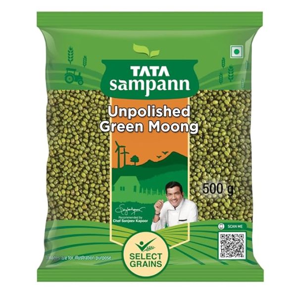 Tata Sampann Unpolished Green Moong Dal 500g