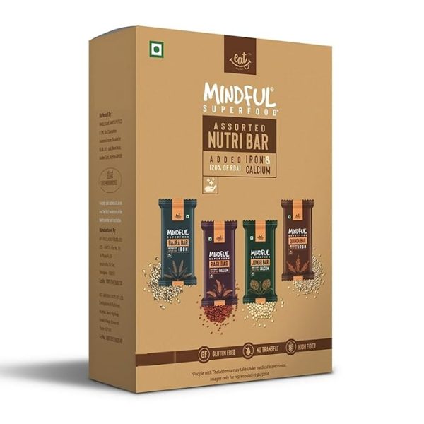 Eat Anytime Assorted Millet Nutri | Gluten Free & High Fiber | Energy Sugar Free Granola Bar 150gm (6pcs of 25gm)