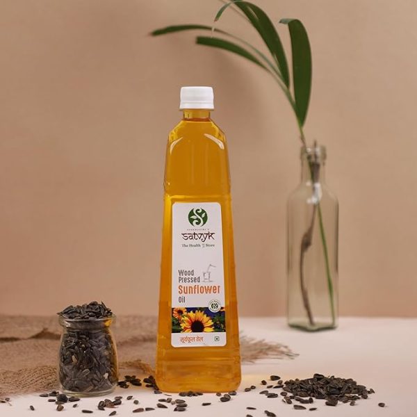 Wood Pressed Sunflower Oil - (500ml) - | Unrefined Cooking Oil