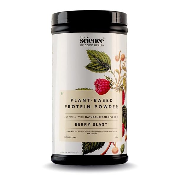 The Science of Good Health Plant Protein | Pea Isolate Protein | 23g Protein Serve| Natural Berry Powder | Brown Rice Protein