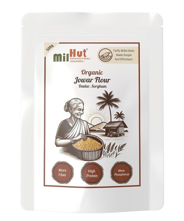 Dadar Atta (Sorghum Flour) Combo Pack | Perfect for Easy-to-roll-Jowar Roti's | 2kg Gluten-Free Atta Bundle (500g x 4 Pack)