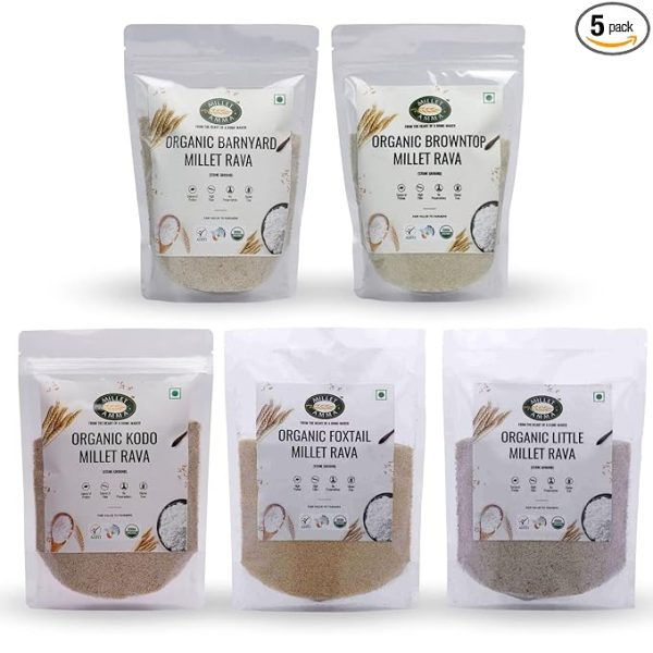 MILLET Combo,CERTIFIED ORGANIC Millet Pack of 5-5Kg