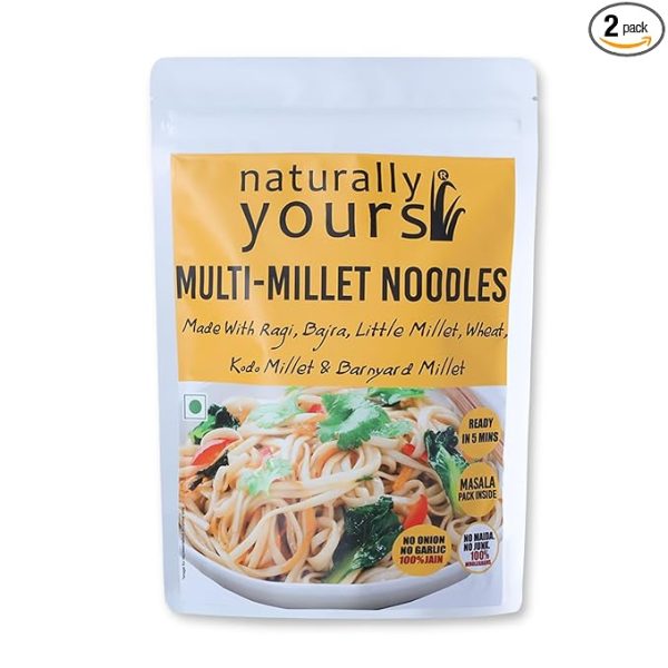 Multi-Millet Noodles, includes Tastemaker, Vegan, 180g Each/Net Weight 360g (Pack of 2)