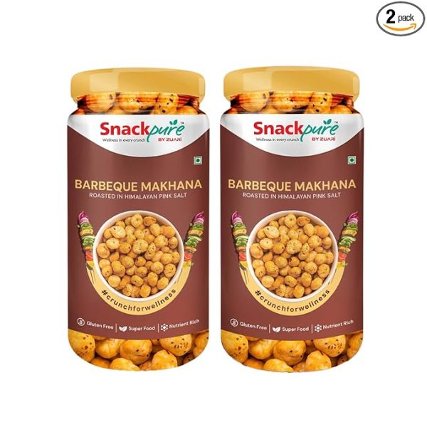 wellness in every crunch Barbeque Roasted Makhana|Palm Oil Free|Gluten-Free Superfood 150G