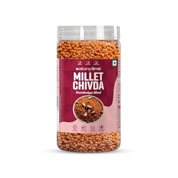 Eat Anytime Bambaiya Bhel Millet Chivda | Crunchy, Tangy & Flavorful Snack | Gluten-Free (Pack of 1)
