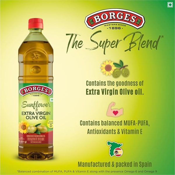 Super blend of Extra virgin Olive oil  1 ltr | Ideal for Deep frying, Shallow Frying