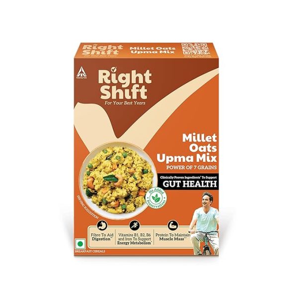 Millet Oats Upma Mix, 240g | Ready to Cook, Instant Upma | No Preservatives | High Protein Oats