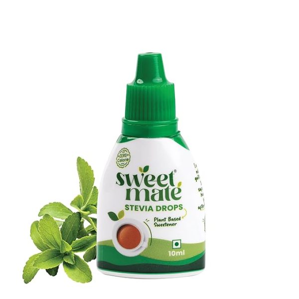 Pure Stevia Drops (10ml, 200 Drops) - Zero Calorie, Diabetic Friendly, Sugar Free