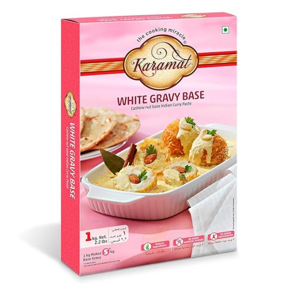 White Gravy Base (Veg, 1Kg. Mix, Upto 50* Servings), Ready to Cook White Sauce, Marination Masala