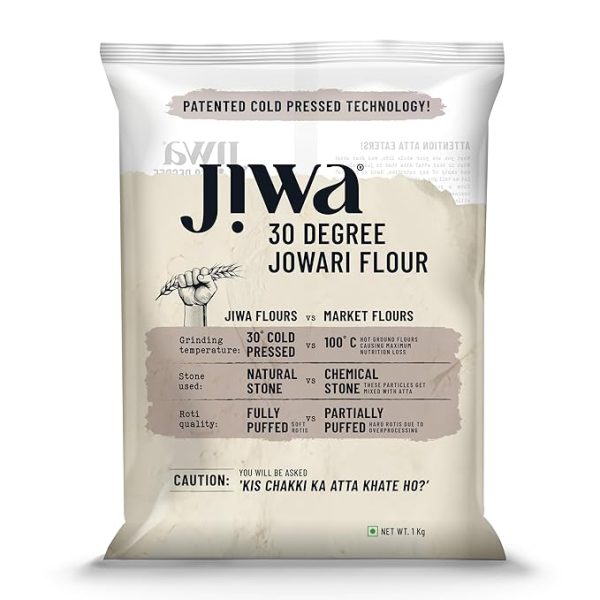 JIWA healthy by nature Organic Jowar Flour, 1 Kg