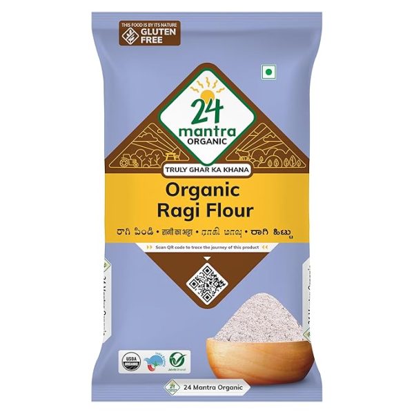Organic Ragi Flour/Finger Millet/Nachni Flour - 500gms | Naturally Gluten-free