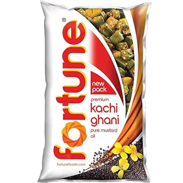 Fortune Premium Pure Mustard Oil, 1 ltr pouch