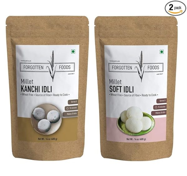 Instant Millet Idli Batter Ready to Cook Breakfast Mix Combo  400g Each Makes 50 Idlies