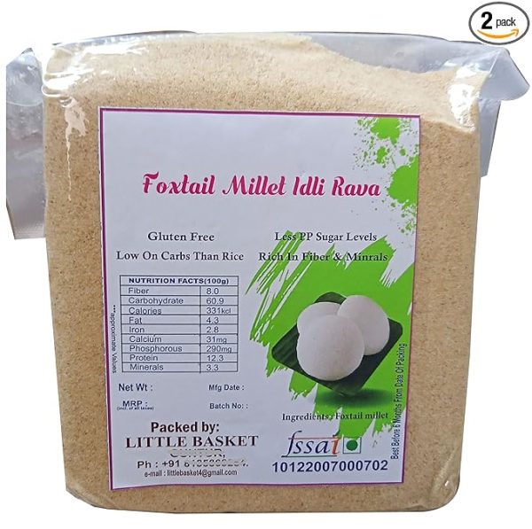 FOXTAIL MILLET IDLI RAVA(400G X2)